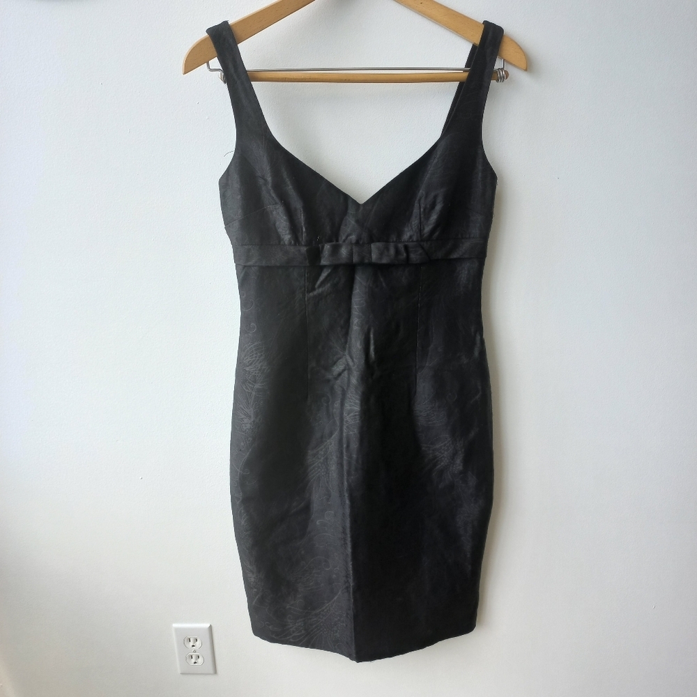 David Miester Women's Elegant Black Textured Dress Size 4 US